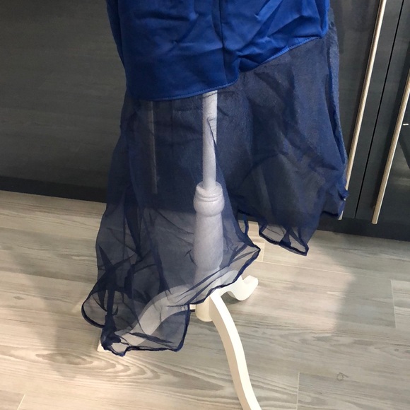 Royal Blue one shoulder mermaid - Picture 6 of 8